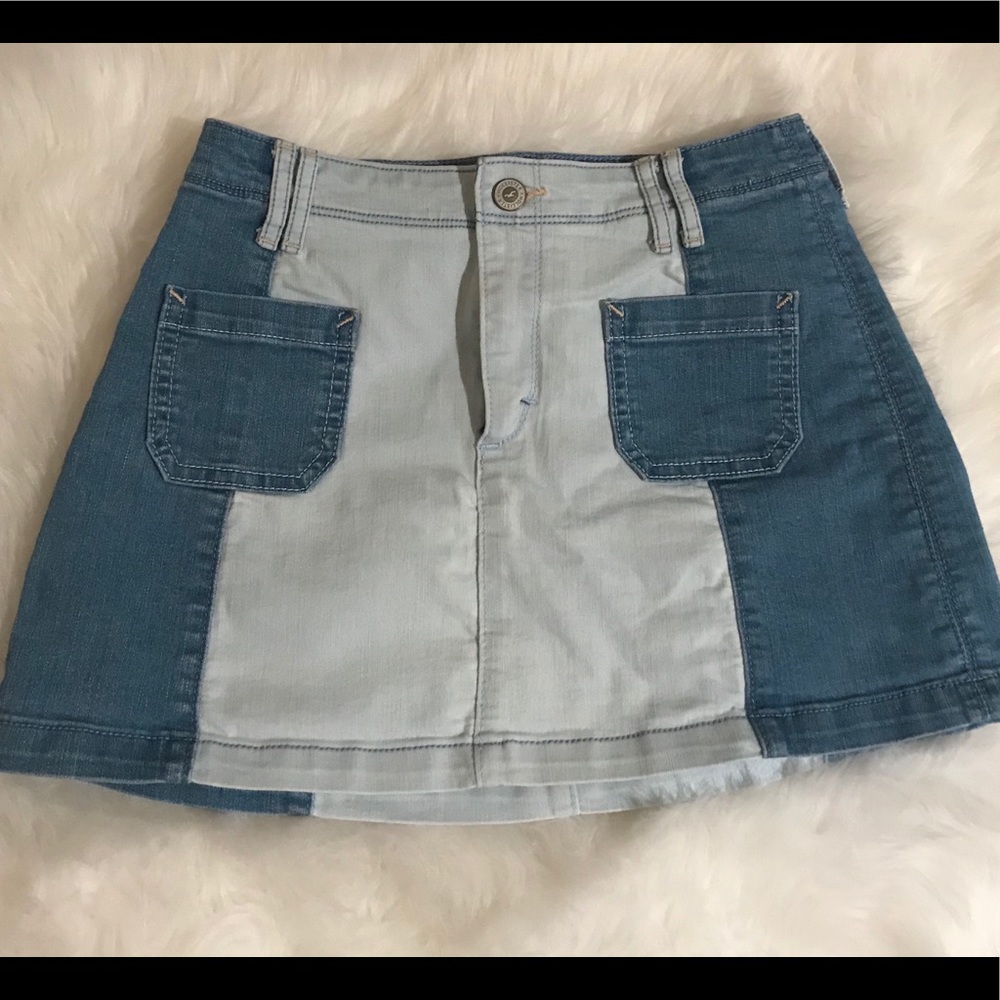 Two tone hollister jean skirt